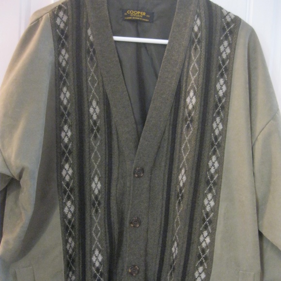 Cooper Knitwear Men's Brush Suede Sweater Jacket - Picture 4 of 6